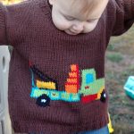 Aran Knitting Patterns Free Children Free Knitting Pattern For Truck Sweater For Babies And Children