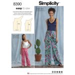 Easy Sewing Patterns Sewing Pattern 8390 A Easy Sew Trousers One Size