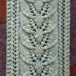 Knit Leaf Pattern Free Brookes Column Of Leaves Knitted Scarf Pattern