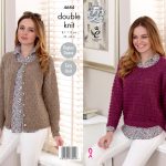 Knitting Patterns Easy Sweater King Cole Ladies Double Knitting Pattern Easy Knit Raglan Sweater