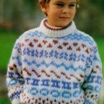 Knitting Patterns Easy Sweater Original Vintage Knitting Pattern Child S Easy Chunky Fair Isle