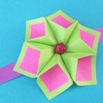 Origami Crafts Decoration Easy Paper Flower For Rakhi Bracelet Greeting Card Room Decor Diy