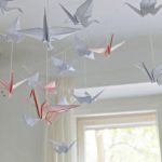 Origami Decoration Diy Diy Renters Friendly Origami Ceiling Decoration