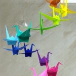 Origami Decoration Diy How To Make A Colorful Origami Crane Mobile Diy Home Tutorial
