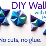 Origami Projects Decoration Diy Paper Wall Art With Origami Pyramid Pixels Easy Tutorial And