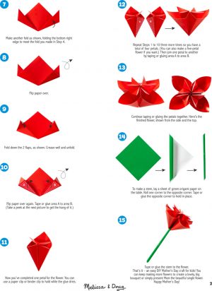 Paper Origami Step By Step Diy Origami Paper Flower For Mothers Day Melissa Doug Blog