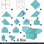 Paper Origami Step By Step Step Step Instructions How Make Stock Vector Royalty Free