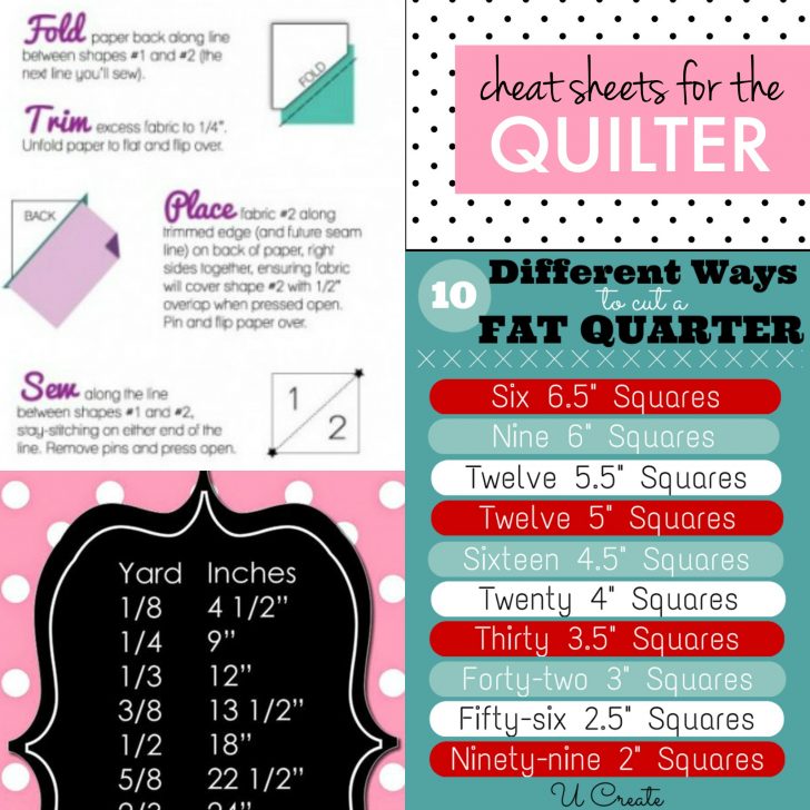 Sewing Printables Cheat Sheets Cheat Sheets For The Quilter topiccraft