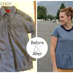 Sewing Tshirts Refashion A Step Up For A Mens Button Up Peplum Refashion