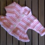 Stranded Knitting Patterns Free Ba Girl Pink Stripe Fair Isle Cardigan Hand Knitting Pattern