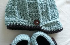 Baby Booties Crochet Pattern Newborn Ba Boy Crochet Hat Amp Booties Set Myloveforcreativity