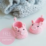 Baby Crochet Patterns Free Crochet Pattern Piggy Ba Booties Cro Patterns