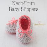 Baby Crochet Patterns Neon Trim Ba Slippers Free Crochet Pattern Loganberry Handmade