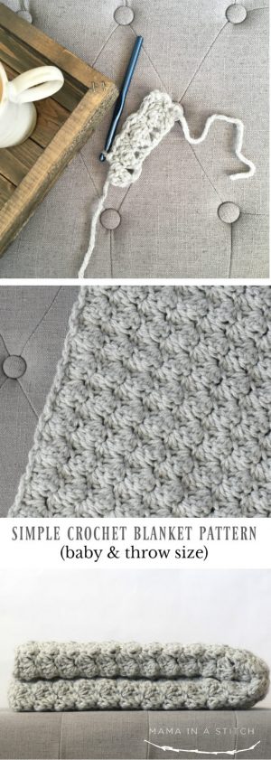 Begginer Crochet Blanket Free Pattern Simple Crocheted Blanket Go To Pattern Mama In A Stitch
