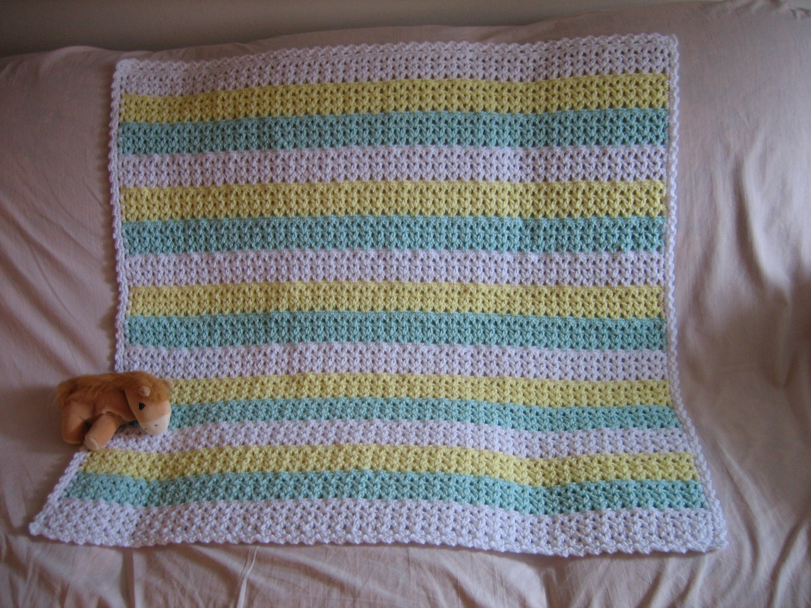 Begginer Crochet Projects Baby Blankets Striped Crochet Afghan Favecrafts