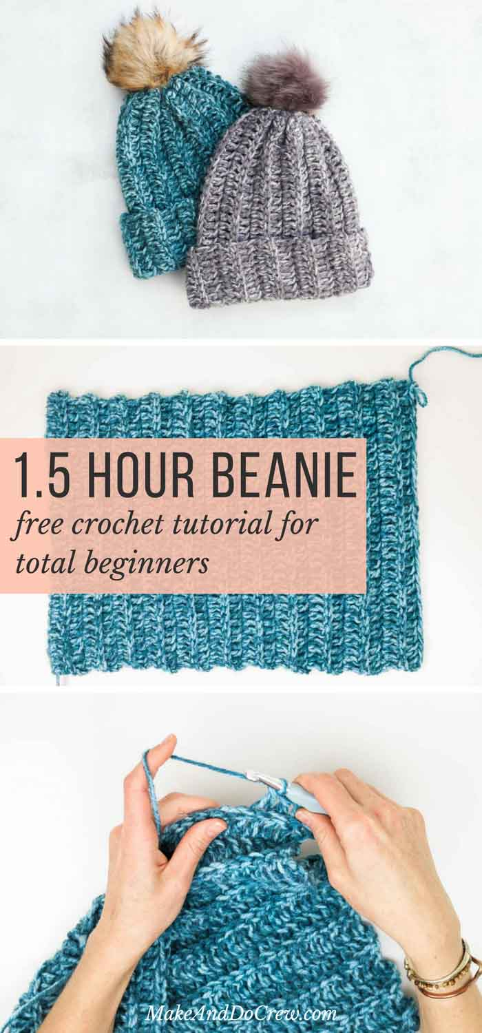 Begginer Crochet Projects Easy Patterns Free Crochet Hat Pattern For Beginners Make Do Crew