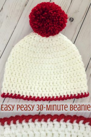 Begginer Crochet Projects Simple Easy Peasy 30 Minute Beanie Free Crochet Pattern
