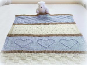 Begginer Knitting Projects Baby Blankets Ba Blanket Pattern Knit Ba Blanket Pattern Heart Ba Etsy