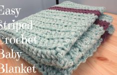 Beginner Crochet Projects Baby Blankets Easy Striped Crochet Ba Blanket Youtube