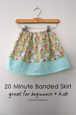 Beginner Sewing Projects Learning Easy 20 Minute Basic Band Skirt Tutorial Rae Gun Ramblings