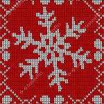 Christmas Knitting Patterns Holidays Christmas Snowflake Knitting Pattern Stock Illustration