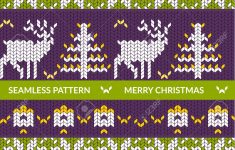 Christmas Knitting Patterns Seamless Christmas Knitting Pattern With Deers Royalty Free Cliparts