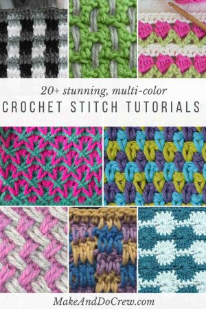 Color Knitting Patterns Colour 20 Multi Color Crochet Stitch Tutorials Make Do Crew