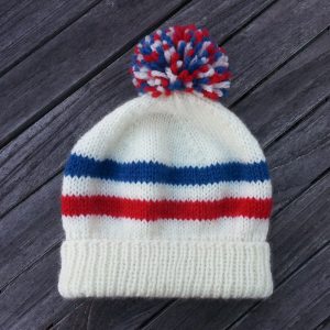 Colorwork Knitting Patterns Hats Free Knitting Pattern Sports Fan Hat Two Strands