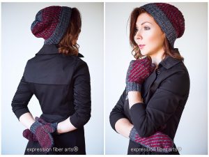 Colorwork Knitting Patterns Hats Kaminari Knitted Mittens And Hat Pattern Expression Fiber Arts A