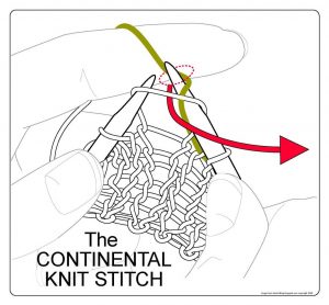 Continental Knitting For Beginners Techknitting The Continental Knit Stitch