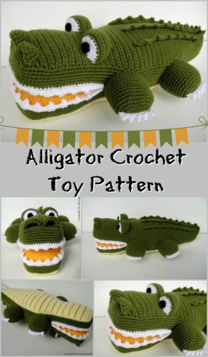 Crochet Alligator Pattern Free Crochet Pattern For Stuffed Alligator Toy Pdf Instant Download