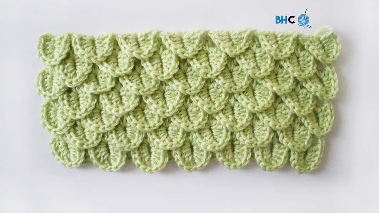 Crochet Alligator Stitch How To Crochet The Crocodile Stitch Youtube