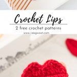 Crochet Applique Patterns Free 2 Crochet Lips Appliques For Photobooth Props One Dog Woof