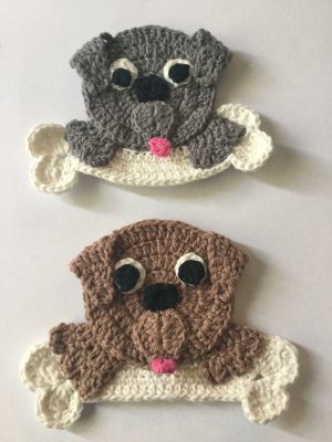 Crochet Applique Patterns Free Animal Crochet Dog With A Bone Tutorial And Pattern Crochet Pinterest