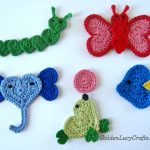 Crochet Applique Patterns Free Animal Crochet Heart Shaped Animals Free Crochet Patterns Goldenlucycrafts