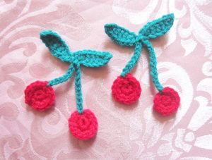 Crochet Applique Patterns Free Crochet Cherry Applique Pattern A Little Love Everyday