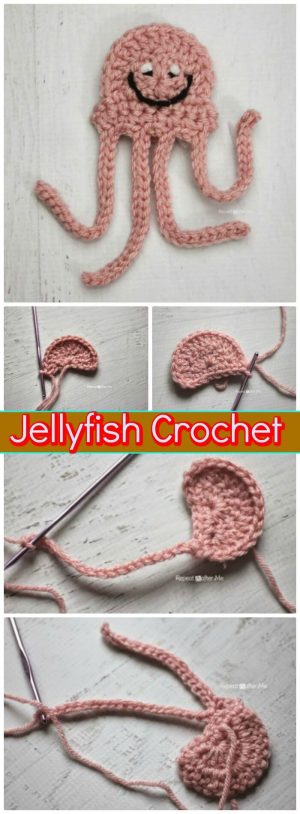 Crochet Applique Patterns Free Simple Crochet Jellyfish 14 Free Crochet Patterns Diy Crafts