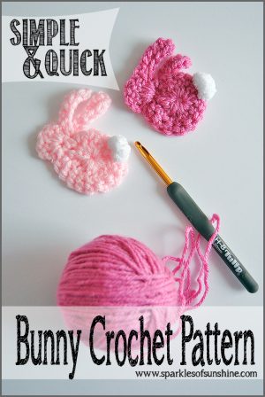 Crochet Applique Patterns Free Simple Simple Quick Bunny Crochet Pattern Sparkles Of Sunshine