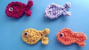Crochet Applique Patterns Free Simple Very Easy Crochet Fish Applique Youtube
