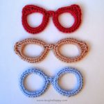 Crochet Applique Patterns Free Tangled Happy Eyeglasses Applique Free Crochet Pattern