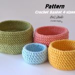 Crochet Basket Pattern Crochet Basket 4 Sizes Crochet Pattern Easy Crochet Pattern Pdf