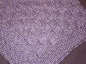 Crochet Basket Weave Blanket Cousin Crystals Crocheted Basket Weave Ba Blanket Yarn Over