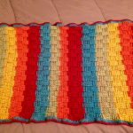Crochet Basket Weave Blanket Fo Basketweave Ba Blanket Using Caron Cakes Rainbow Sprinkles