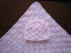 Crochet Basket Weave Blanket Sea Trail Grandmas Preemie Blanket And Hat Crochet Basket Weave Pattern