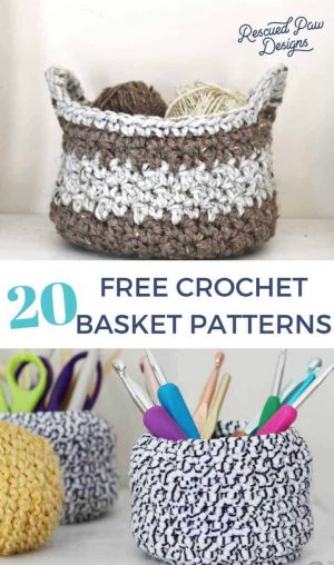 Crochet Baskets Free Patterns Easy 20 Free Crochet Basket Patterns How To Crochet 20 Basket Tutorials