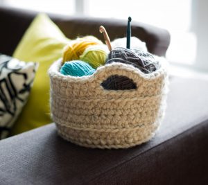 Crochet Baskets Free Patterns Easy Chunky Crocheted Basket All About Ami
