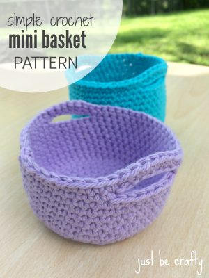 Crochet Baskets Free Patterns Simple Crochet Mini Basket Pattern Free Pattern Outdoor