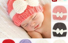 Crochet Beanies For Kids 2019 Knitted Boys Cap Kids Girls Boys Bow Knot Knitted Crochet Hat