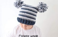 Crochet Beanies For Kids Double Pom Pom Hat For Ba Kids And Adults Free Crochet Pattern