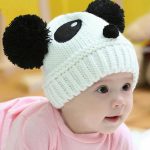 Crochet Beanies For Kids Knitted Crochet Winter Hats For Kids Cute Panda Ball Design Toddlers